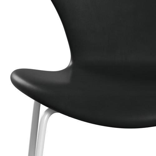 Fritz Hansen 3107 Krzesło pełna tapicerka, biały/łaski czarny