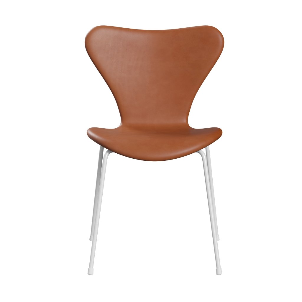 Fritz Hansen 3107 Krzesło pełna tapicerka, White/Grace Walnut