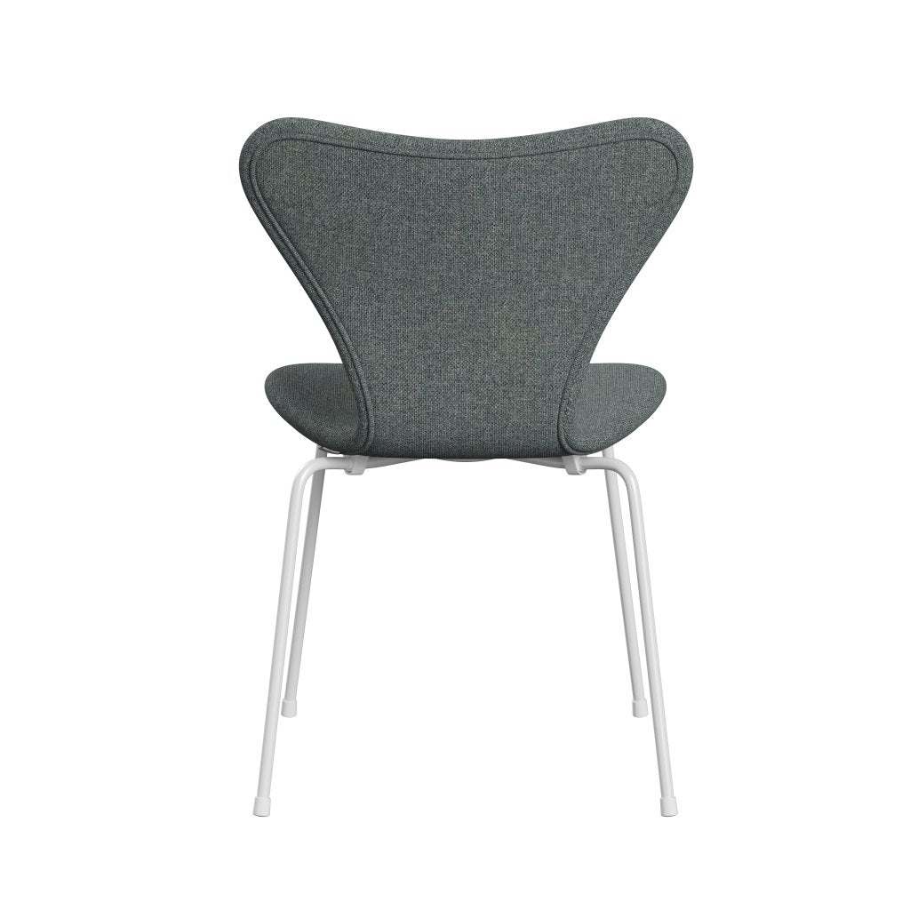 Fritz Hansen 3107 Krzesło pełne tapicerka, biały/hallingdal grey