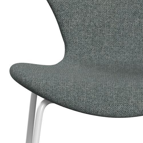 Fritz Hansen 3107 Krzesło pełne tapicerka, biały/hallingdal grey