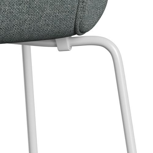 Fritz Hansen 3107 Krzesło pełne tapicerka, biały/hallingdal grey