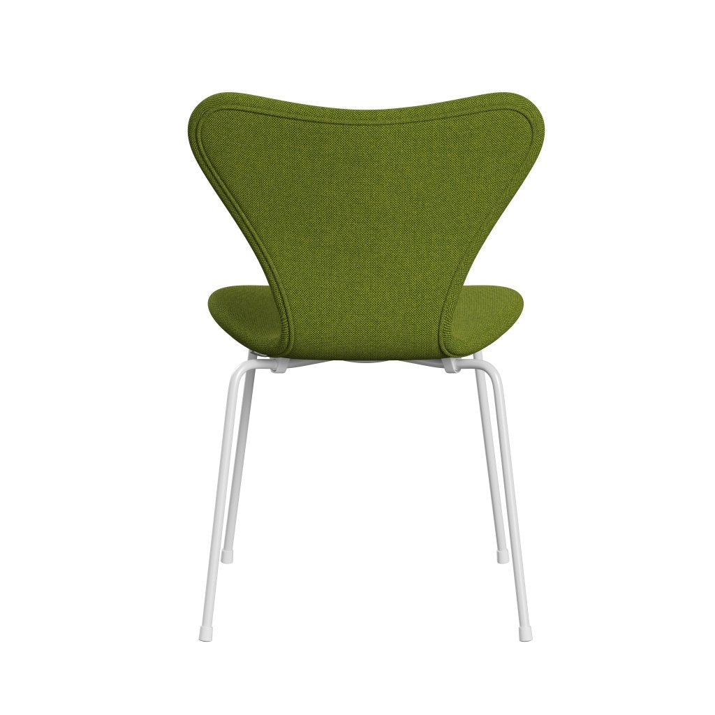 Fritz Hansen 3107 Chair Full Upholstery, White/Hallingdal Green