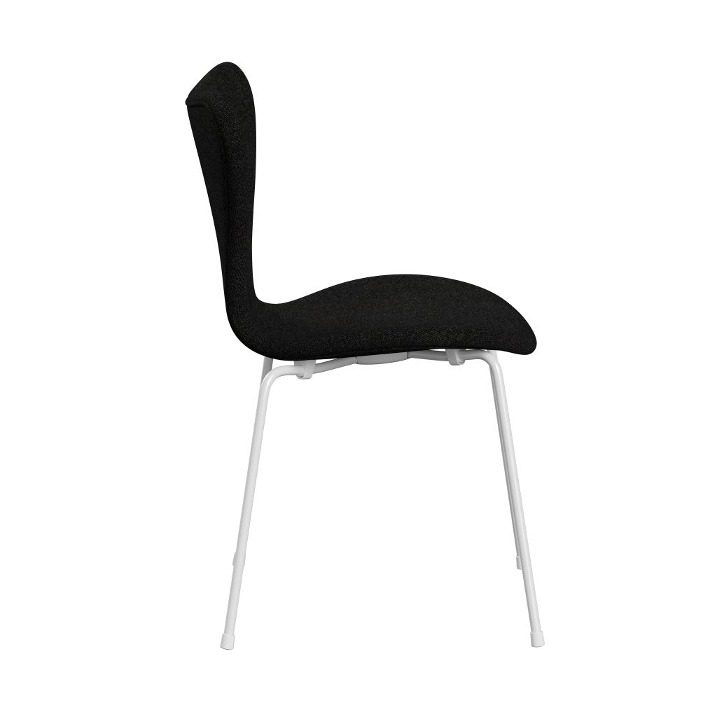 Fritz Hansen 3107 Chair Full Upholstery, White/Hallingdal Charcoal