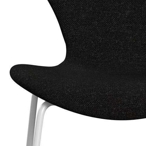 Fritz Hansen 3107 Chair Full Upholstery, White/Hallingdal Charcoal