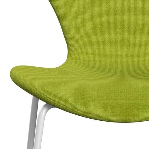 Fritz Hansen 3107 Full Tapicerka, White/Hallingdal Lime