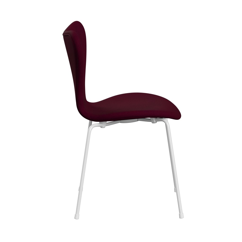 Fritz Hansen 3107 Chair Full Upholstery, White/Hallingdal Pink Dark