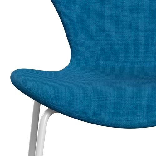 Fritz Hansen 3107 Full Tapicerka, White/Hallingdal Turquoise