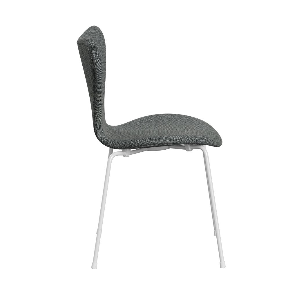 Fritz Hansen 3107 Krzesło pełna tapicerka, White/Hallingdal White/Brown