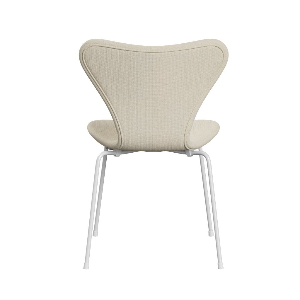 Fritz Hansen 3107 Krzesło pełna tapicerka, White/Hallingdal Wool White