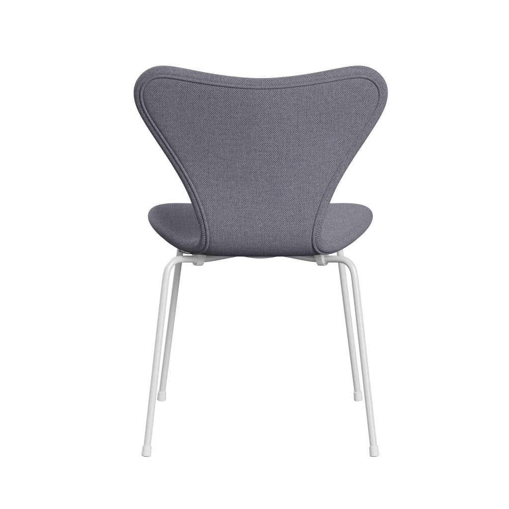 Fritz Hansen 3107 Chair Full Upholstery, White/Re Wool Lavender/Natural