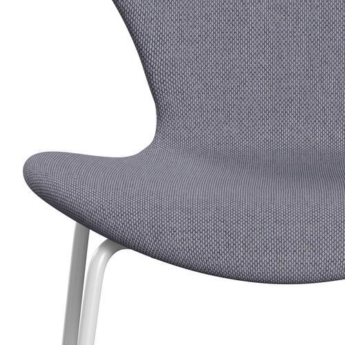 Fritz Hansen 3107 Krzesło pełna tapicerka, lawenda białej/rel wełniana/naturalna