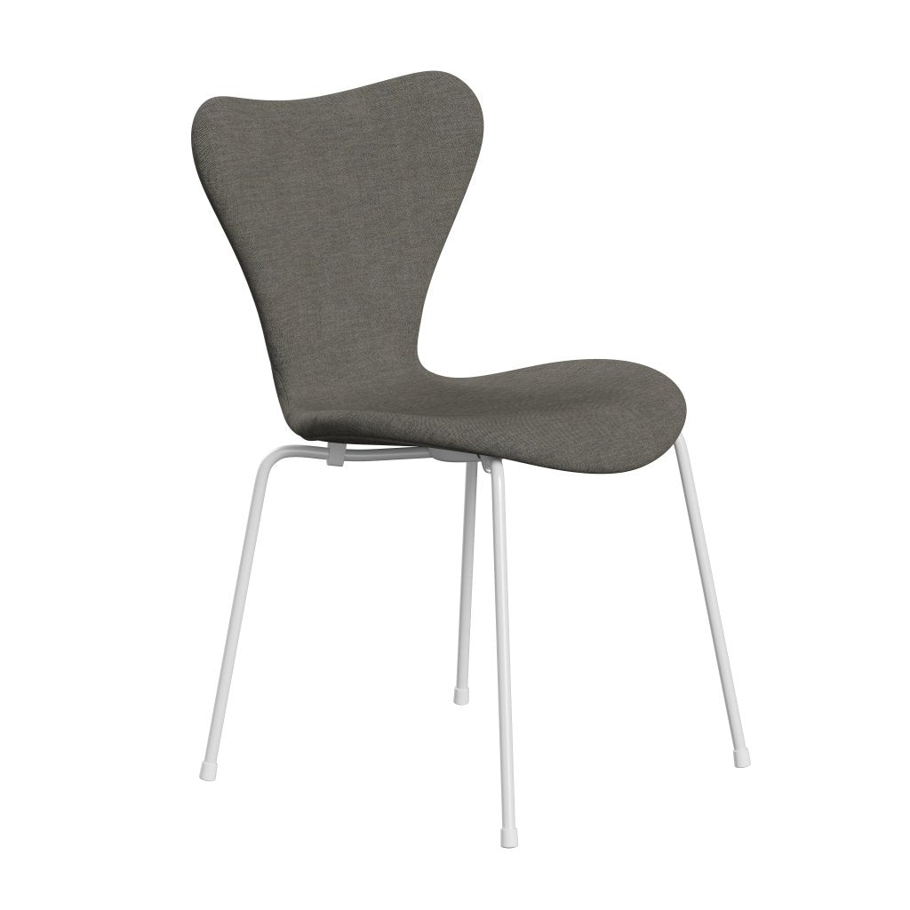 Fritz Hansen 3107 Chair Full Upholstery, White/Remix Concrete