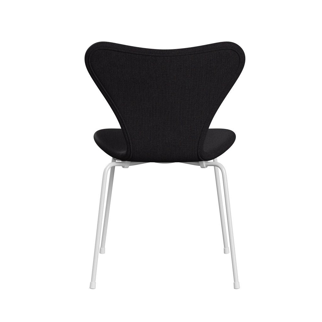 Fritz Hansen 3107 Chair Full Upholstery, White/Remix Dark Blue Aubergine