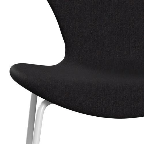 Fritz Hansen 3107 Chair Full Upholstery, White/Remix Dark Blue Aubergine