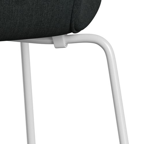 Fritz Hansen 3107 Chair Full Upholstery, White/Remix Dark Blue Grey