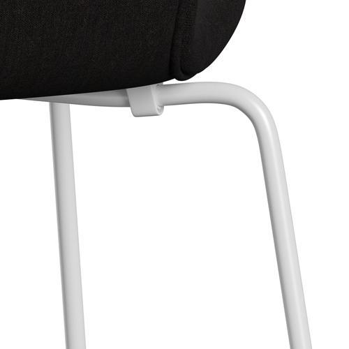 Fritz Hansen 3107 Chair Full Upholstery, White/Remix Dark Brown (Rem393)