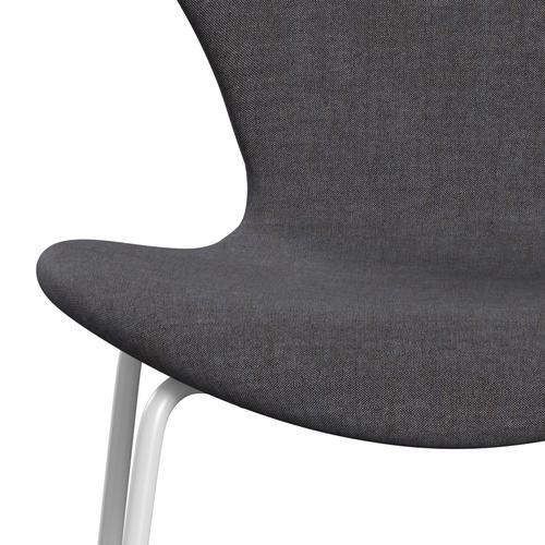 Fritz Hansen 3107 Chair Full Upholstery, White/Remix Dark Grey (Rem266)