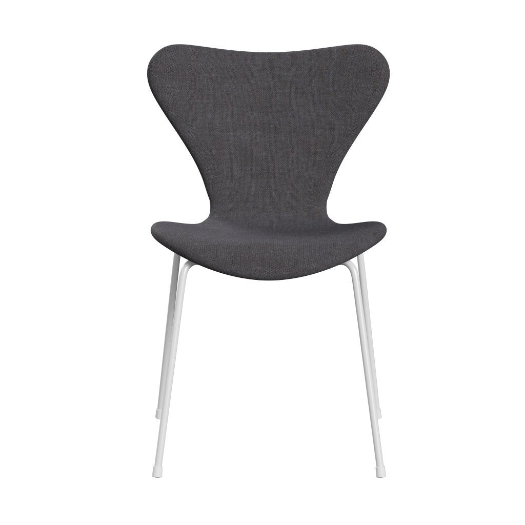 Fritz Hansen 3107 Chair Full Upholstery, White/Remix Dark Grey (Rem266)