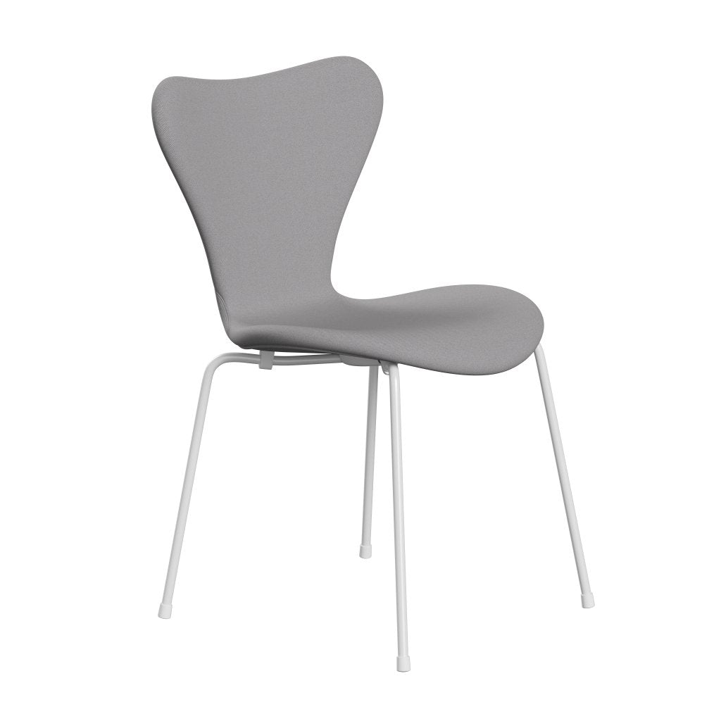 Fritz Hansen 3107 Chair Full Upholstery, White/Remix Grey/Green