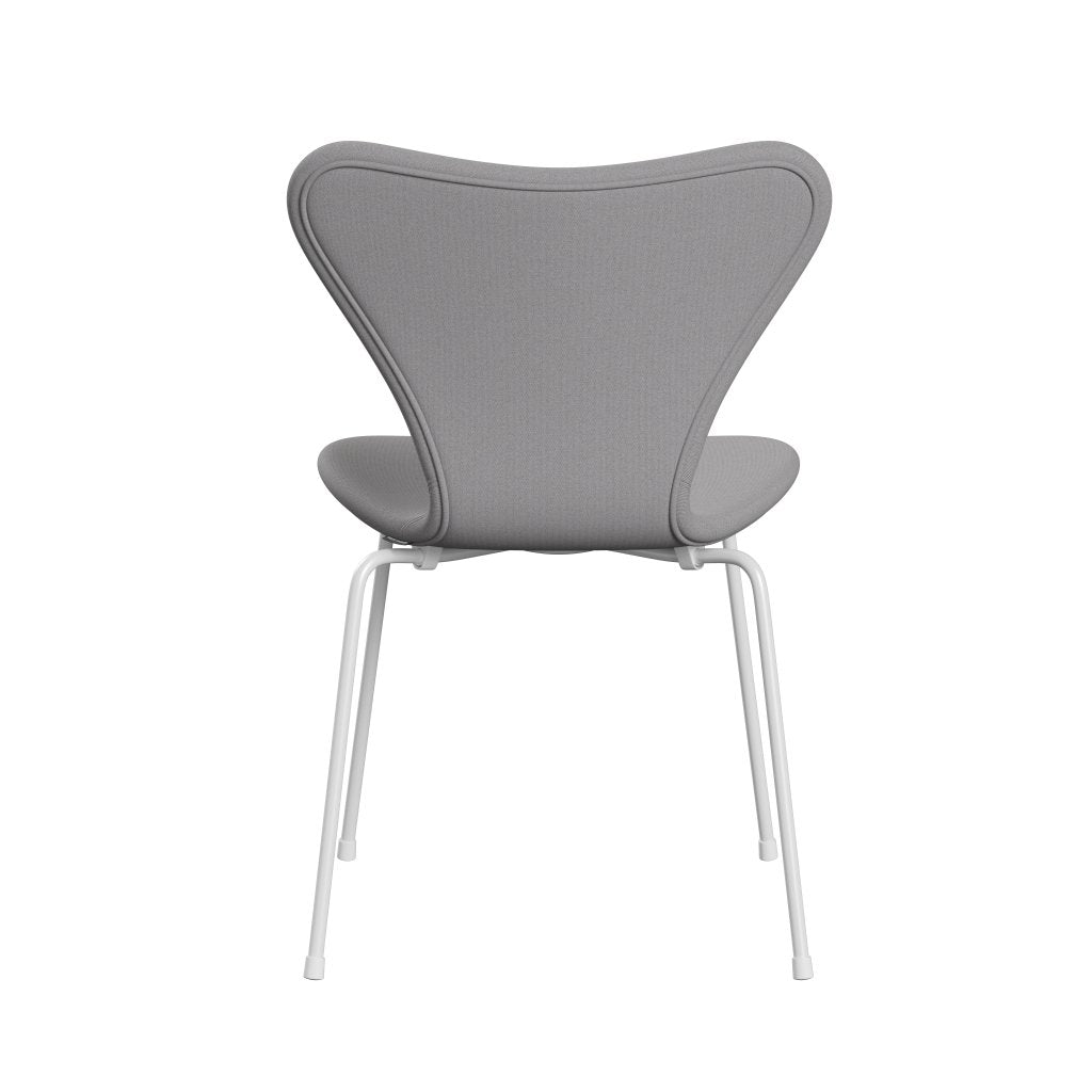 Fritz Hansen 3107 Chair Full Upholstery, White/Remix Grey/Green