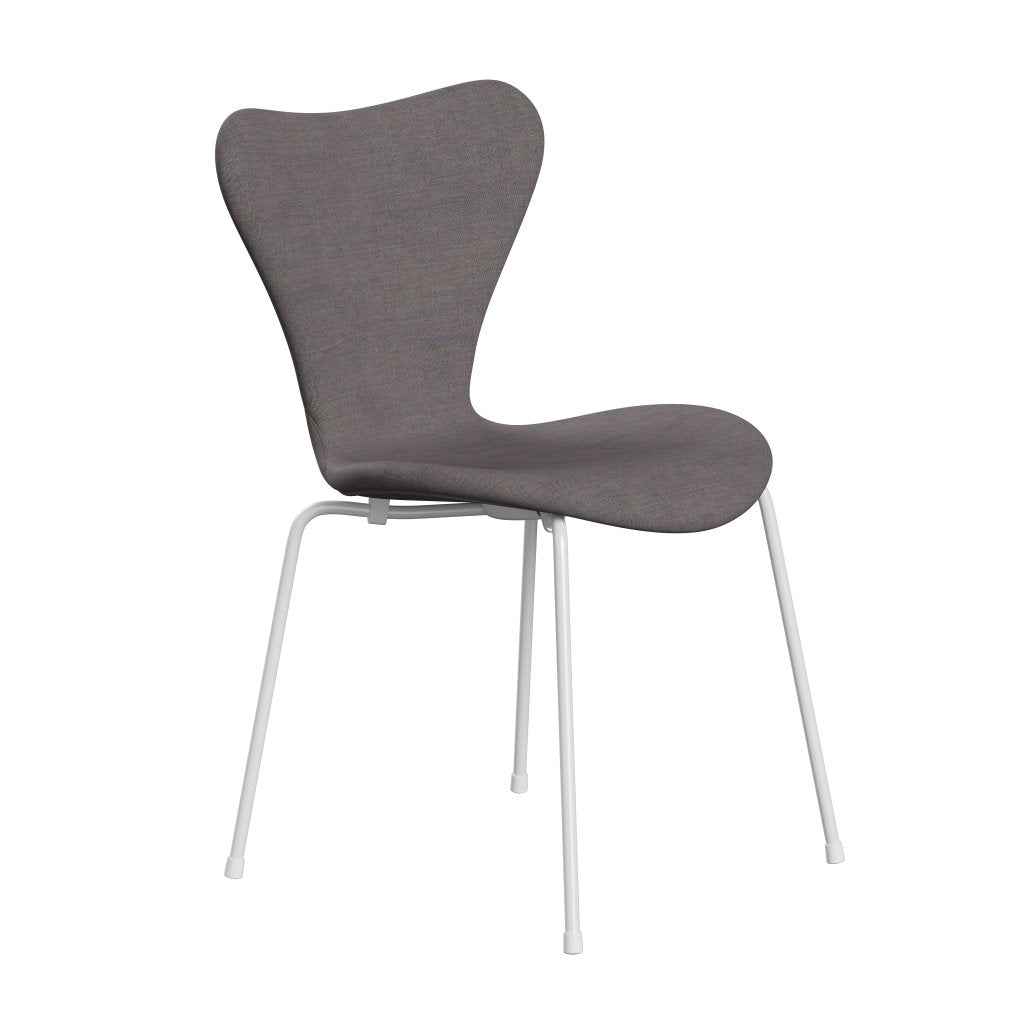 Fritz Hansen 3107 Chair Full Upholstery, White/Remix Pink Blue