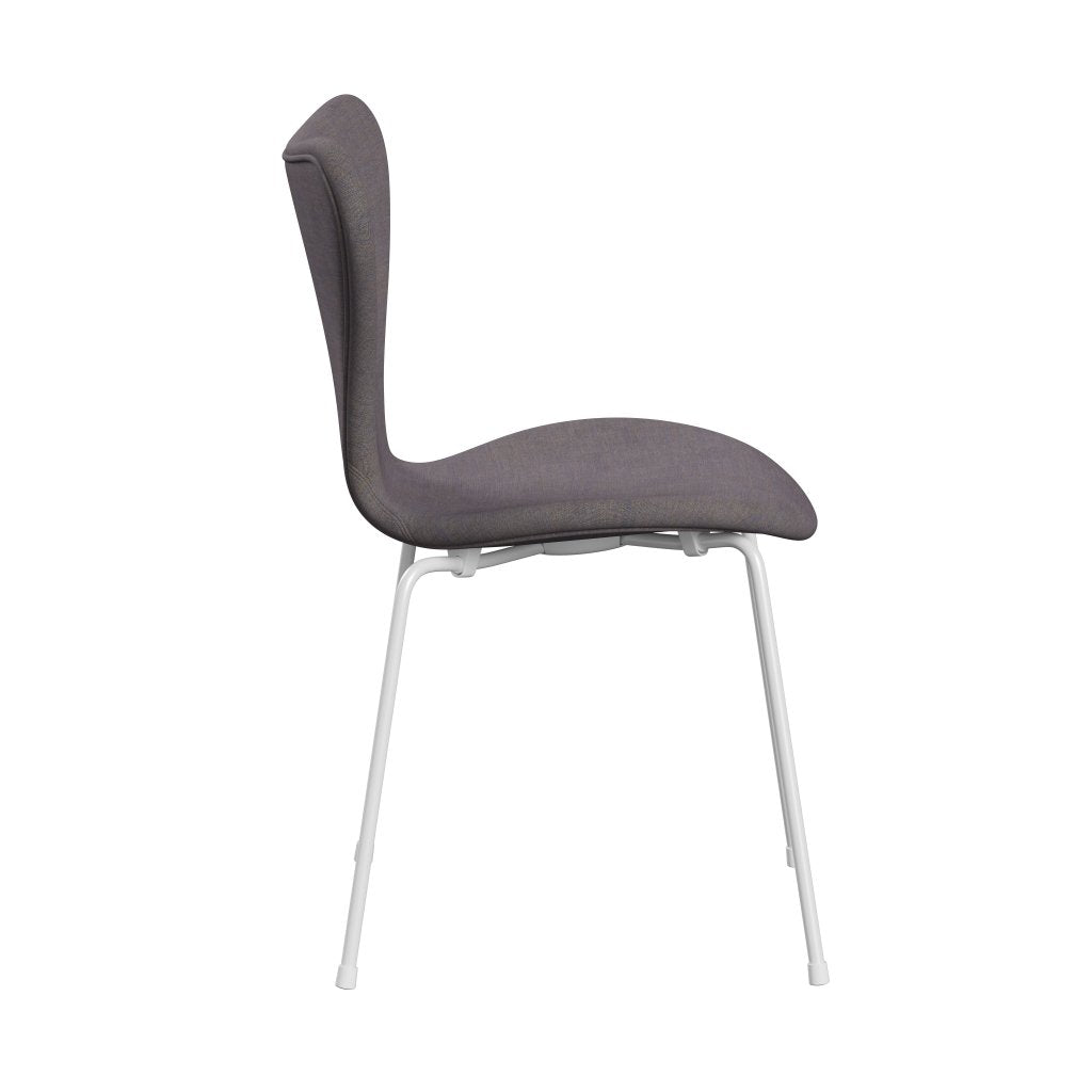 Fritz Hansen 3107 Chair Full Upholstery, White/Remix Pink Blue