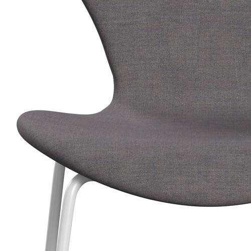 Fritz Hansen 3107 Chair Full Upholstery, White/Remix Pink Blue