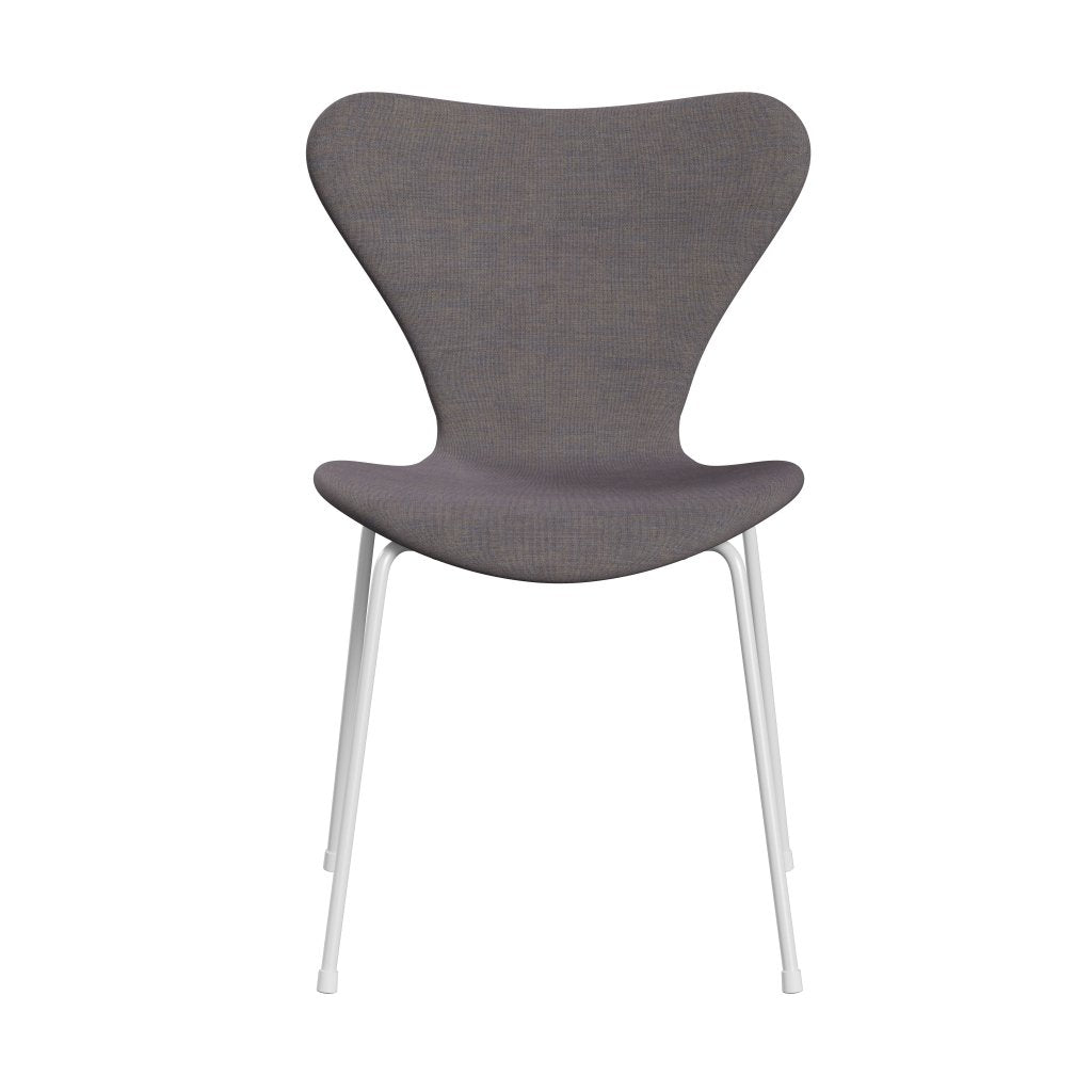 Fritz Hansen 3107 Chair Full Upholstery, White/Remix Pink Blue