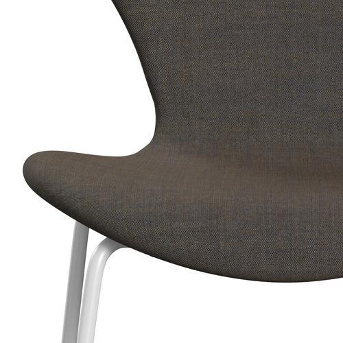 Fritz Hansen 3107 Krzesło pełna tapicerka, biały/remiks Rust Blue