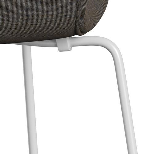 Fritz Hansen 3107 Krzesło pełna tapicerka, biały/remiks Rust Blue