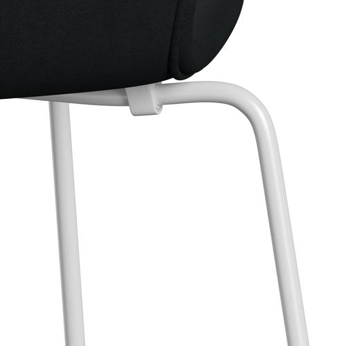 Fritz Hansen 3107 Chair Full Upholstery, White/Remix Black (Rem296)