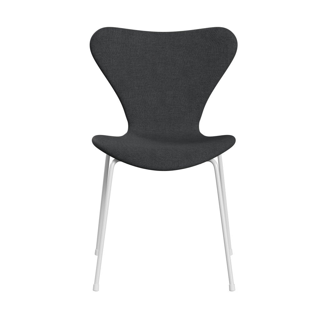 Fritz Hansen 3107 Krzesło pełne tapicerka, White/Remix Łupka