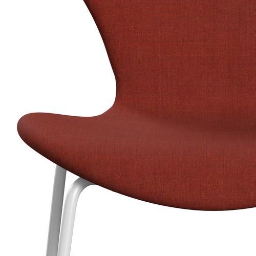 Fritz Hansen 3107 Full Tapicerka, White/Remix Terracotta