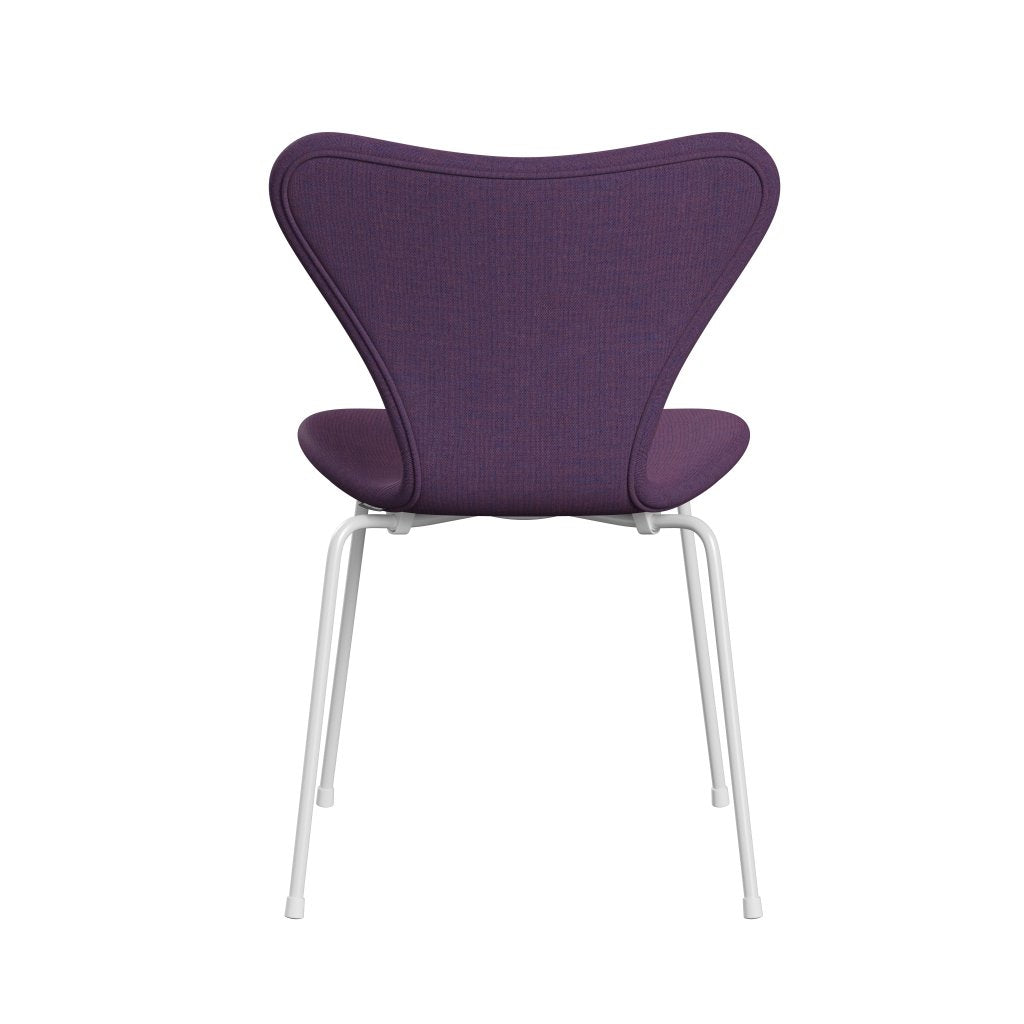 Fritz Hansen 3107 Chair Full Upholstery, White/Remix Violet