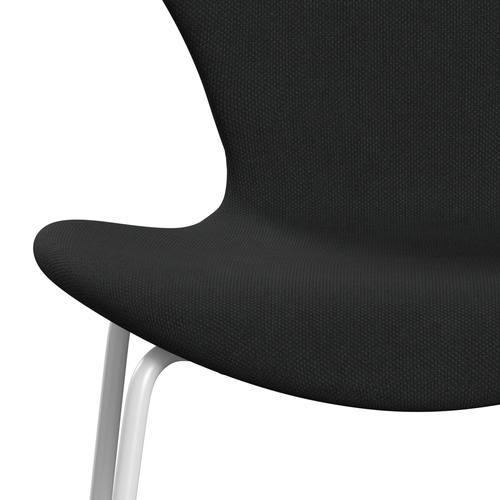 Fritz Hansen 3107 Chair Full Upholstery, White/Steelcut Dark Brown (Sti380)