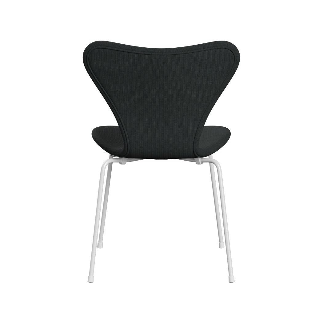 Fritz Hansen 3107 Krzesło pełna tapicerka, White/Steelcut węgiel drzewny