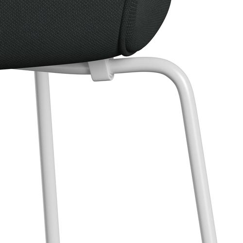 Fritz Hansen 3107 Krzesło pełna tapicerka, White/Steelcut węgiel drzewny