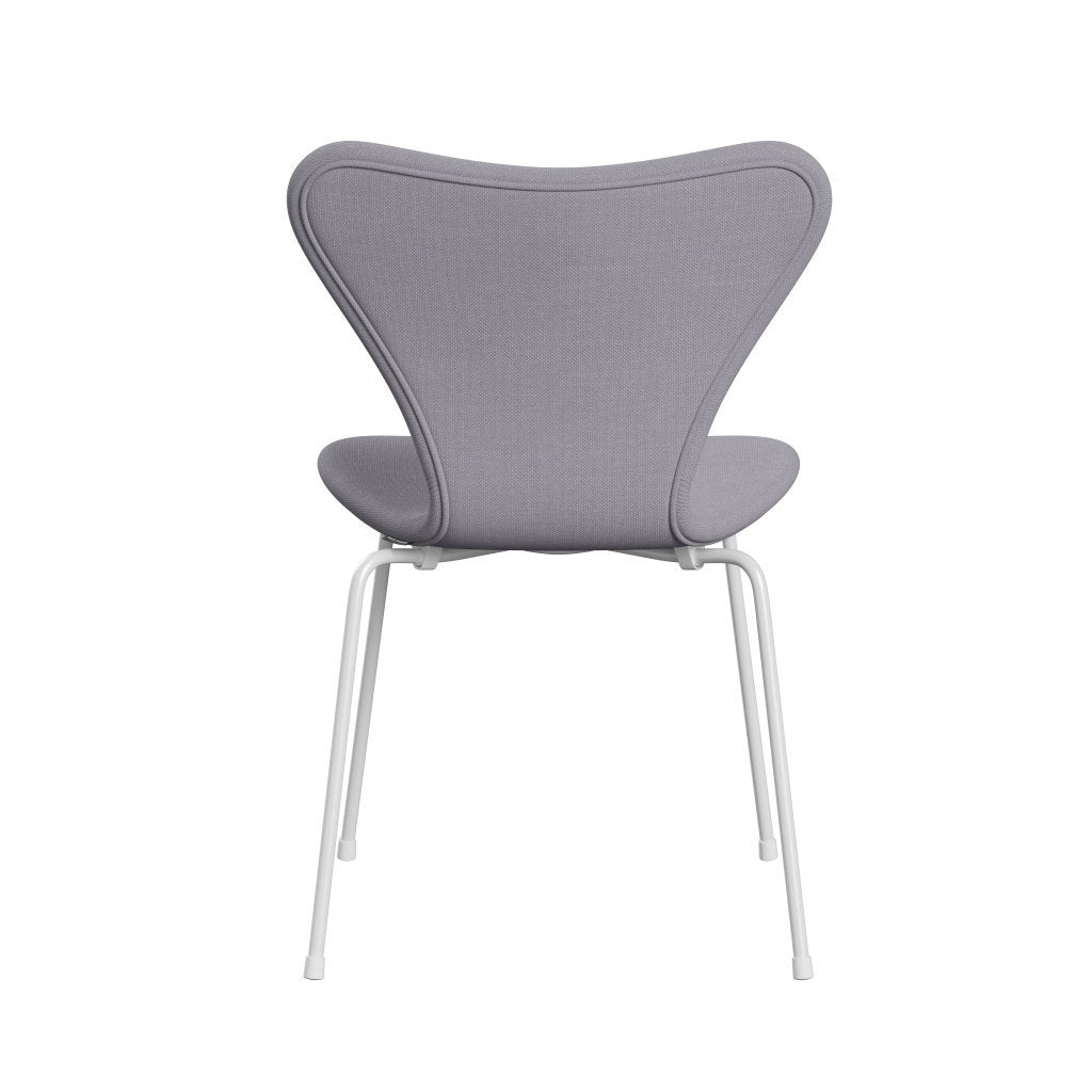 Fritz Hansen 3107 Chair Full Upholstery, White/Steelcut Siber Grey Light