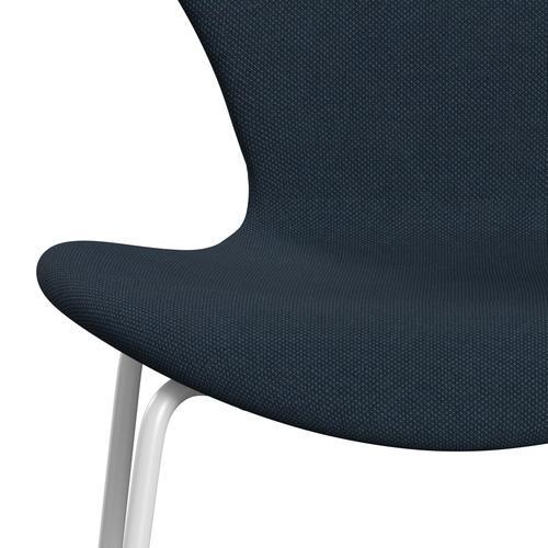 Fritz Hansen 3107 Krzesło pełna tapicerka, biały/stalcut trio ciemnopochłani