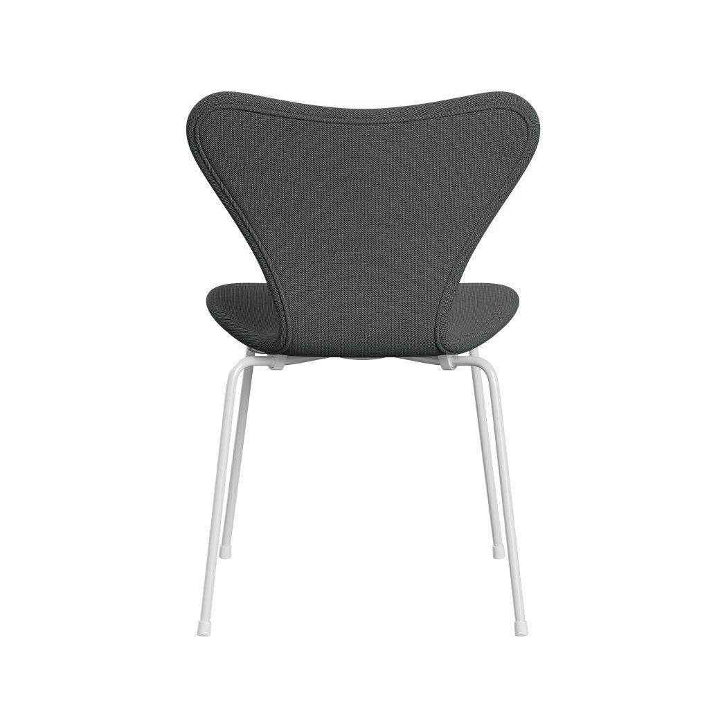 Fritz Hansen 3107 Krzesło pełna tapicerka, White/Steelcut Trio Węgiel