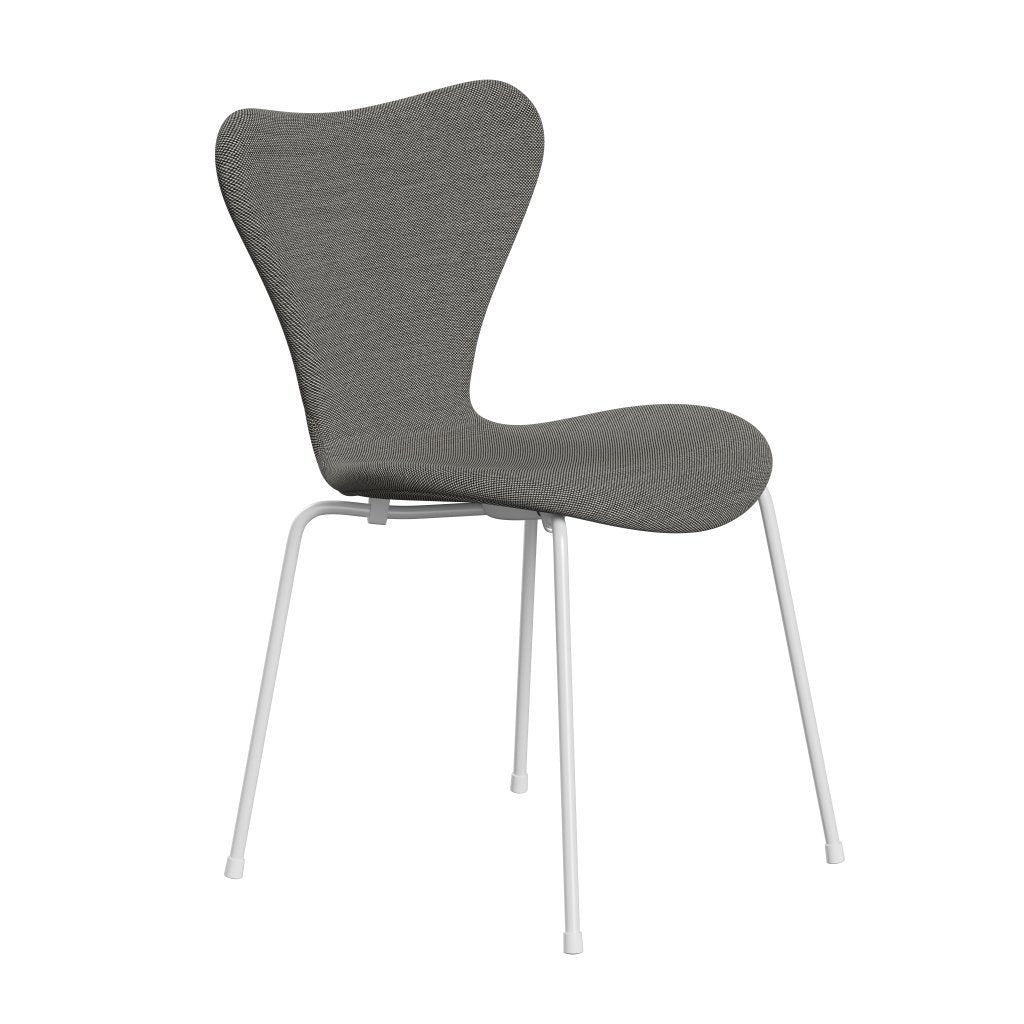 Fritz Hansen 3107 Chair Full Upholstery, White/Steelcut Trio White/Black