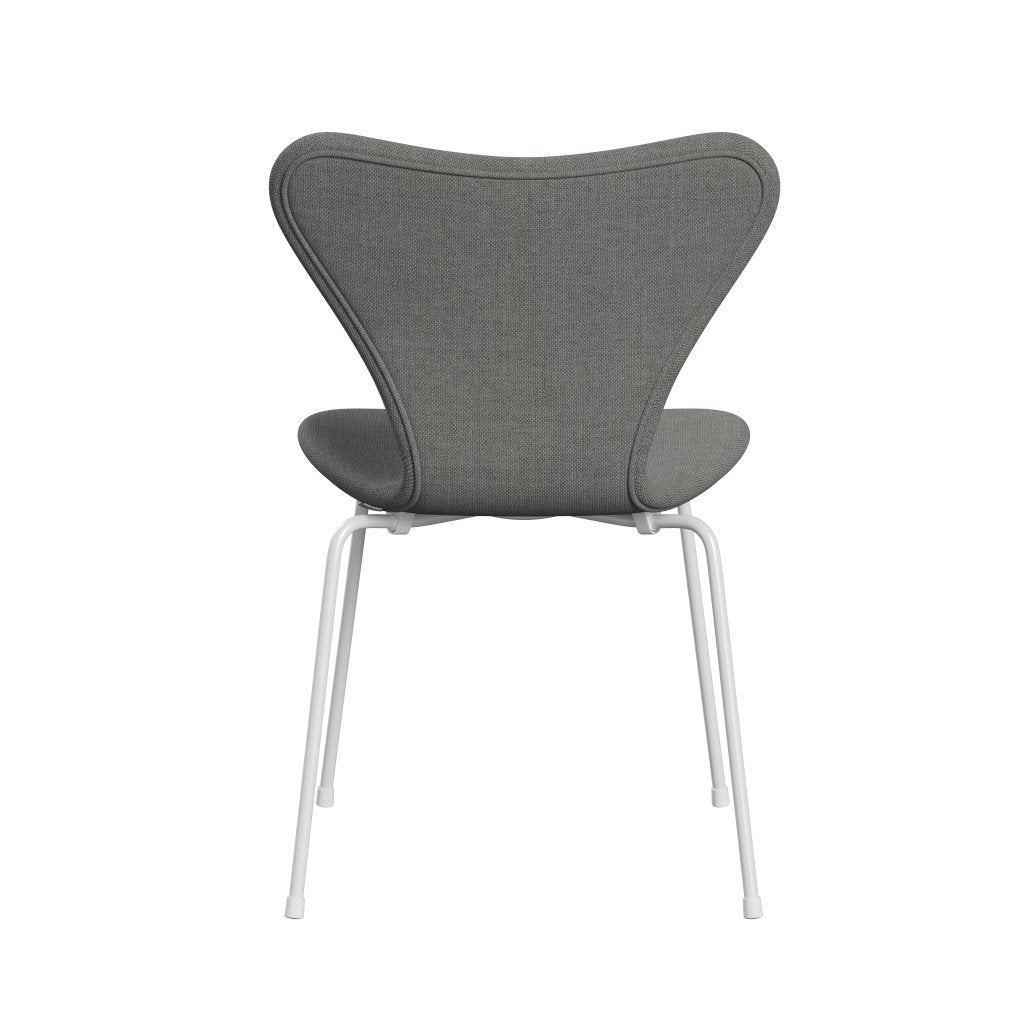 Fritz Hansen 3107 Chair Full Upholstery, White/Sunniva 2 Grey