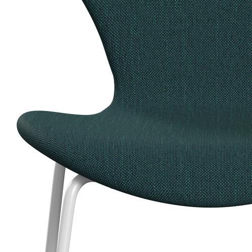 Fritz Hansen 3107 Full Tapicerka, biały/sunniva 2 zielony/szary