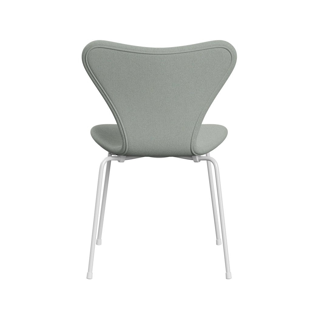 Fritz Hansen 3107 Krzesło pełna tapicerka, White/Sunniva 2 Mint Green