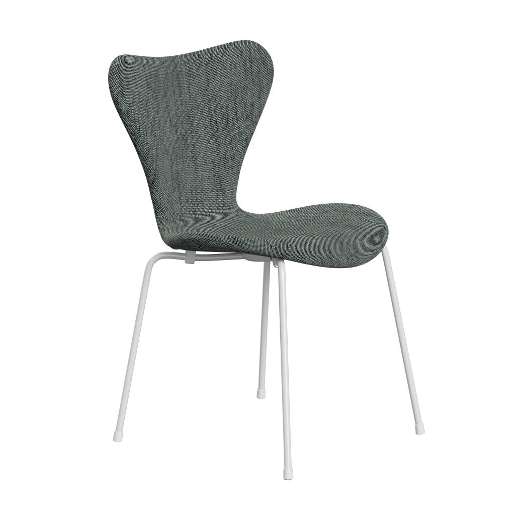 Fritz Hansen 3107 Krzesło pełna tapicerka, biały/sunniva 2 czarny/biały