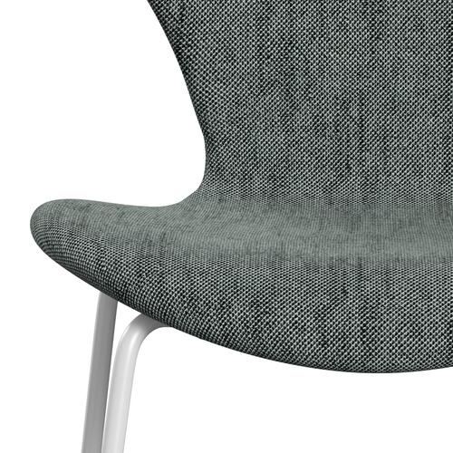 Fritz Hansen 3107 Krzesło pełna tapicerka, biały/sunniva 2 czarny/biały