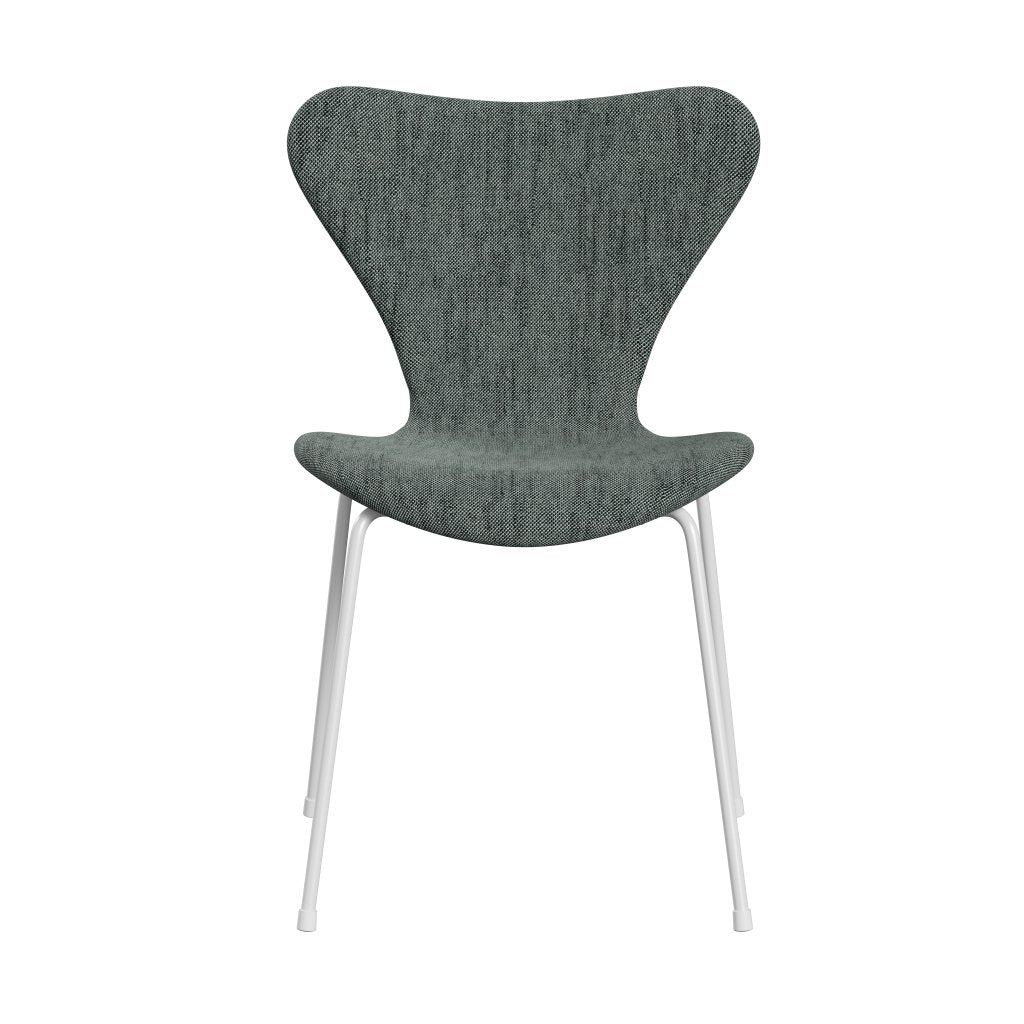 Fritz Hansen 3107 Krzesło pełna tapicerka, biały/sunniva 2 czarny/biały