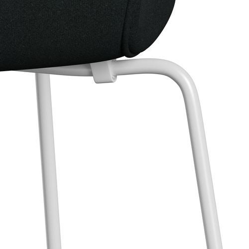 Fritz Hansen 3107 krzesło pełne tapicerka, biały/tonus czarny