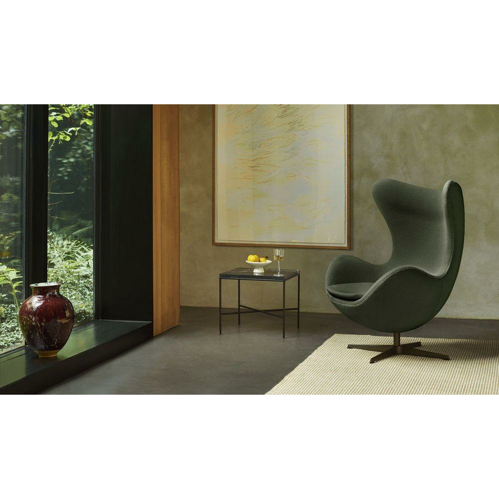 Fritz Hansen The Egg Lounge Chair Leather, Brown Bronze/Grace Walnut