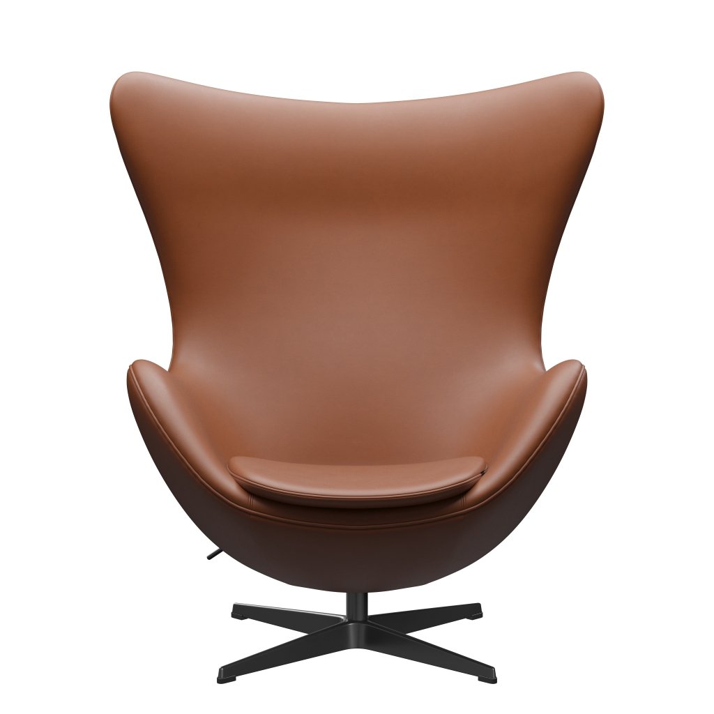 Fritz Hansen The Egg Lounge Chair Leather, Black/Essential Walnut